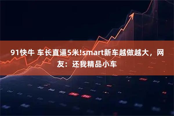 91快牛 车长直逼5米!smart新车越做越大，网友：还我精品小车